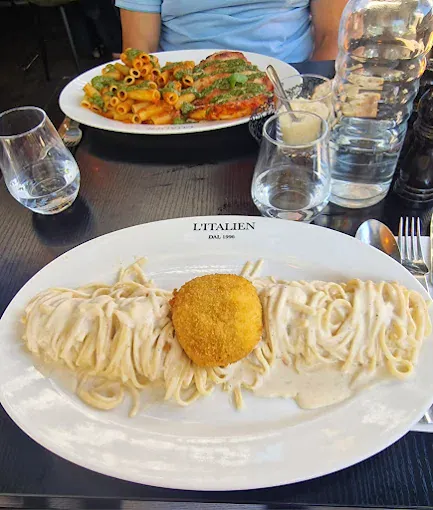 Paccheri aux gambas et tomates cerises - Pâtes fraîches L'Italien